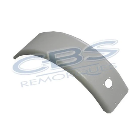 Garde Boue 10 Pouces Blanc En Acier Galvanisé Embouti Percé