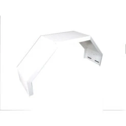 Garde Boue 13 Pouces Métallique Blanc Non Percé