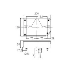 Feu 6 Fonctions Côté Gauche 200 X 138 Mm
